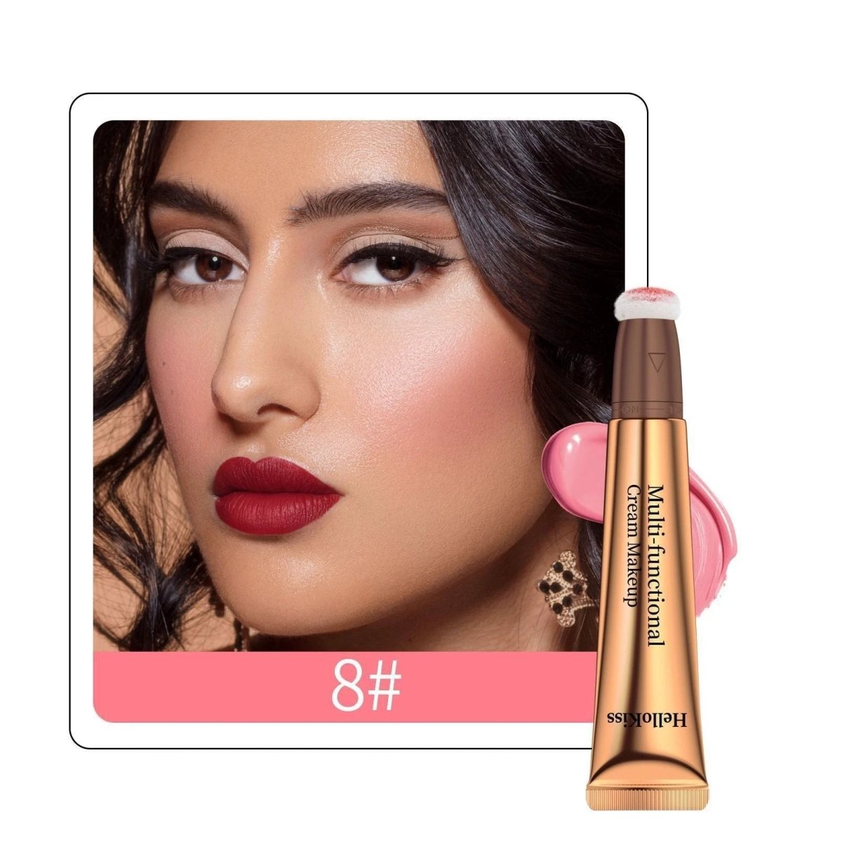 Highlight shading pen with liquid contour shadow formula and sponge tip for precise makeup application