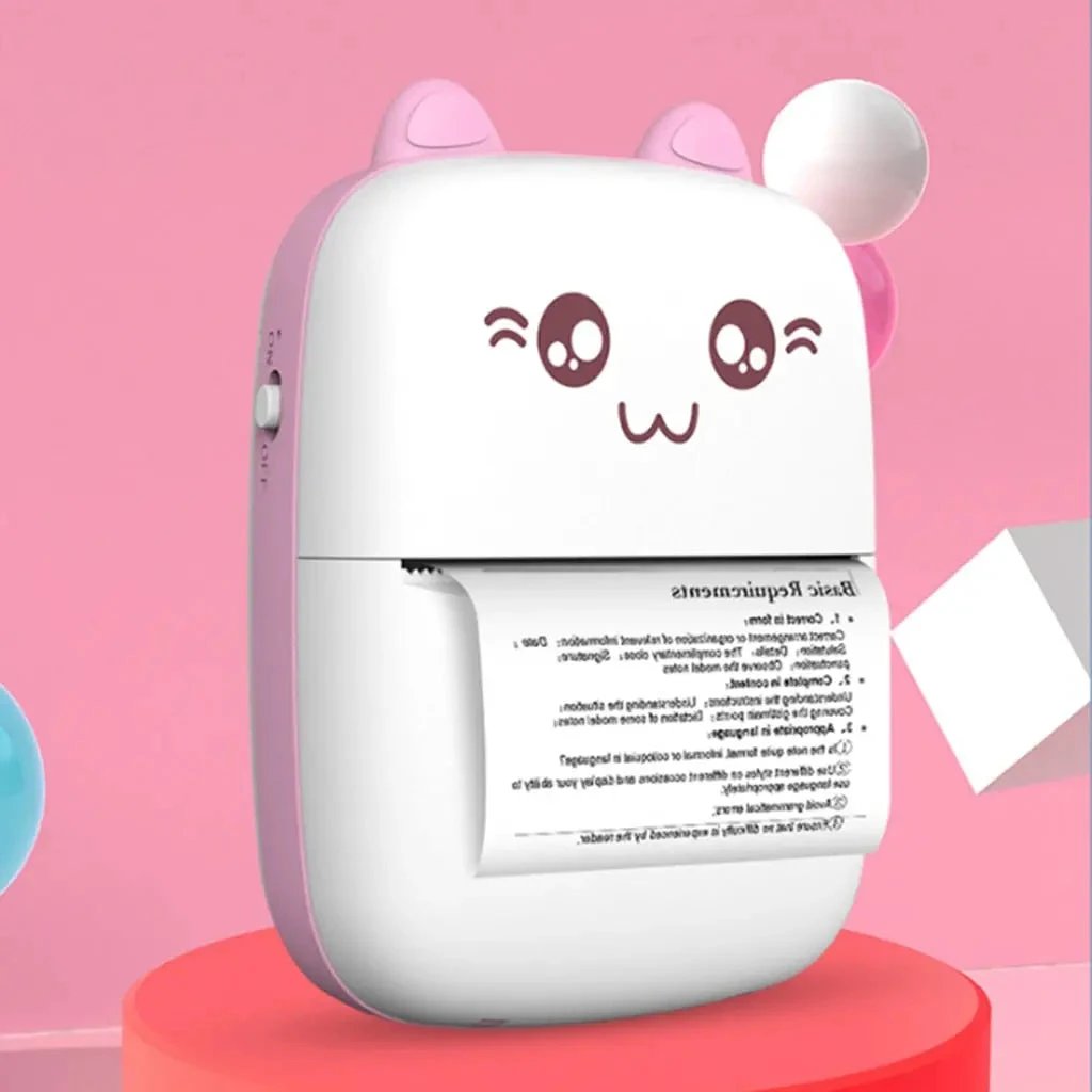 Portable mini Bluetooth WiFi label printer for mobile phones, ideal for photos, notes, and quick printing on the go.