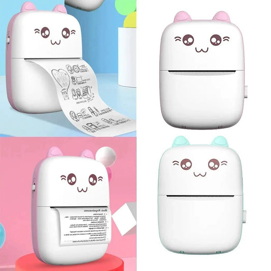 Portable mini Bluetooth WiFi printer for mobile phones, ideal for printing photos, notes, labels, and quick documents on the go.