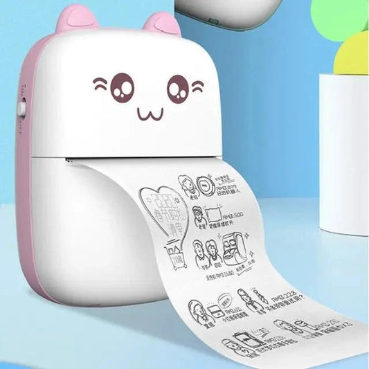 Portable mini Bluetooth WiFi label printer for mobile phones, ideal for printing photos, notes, and error labels on the go.