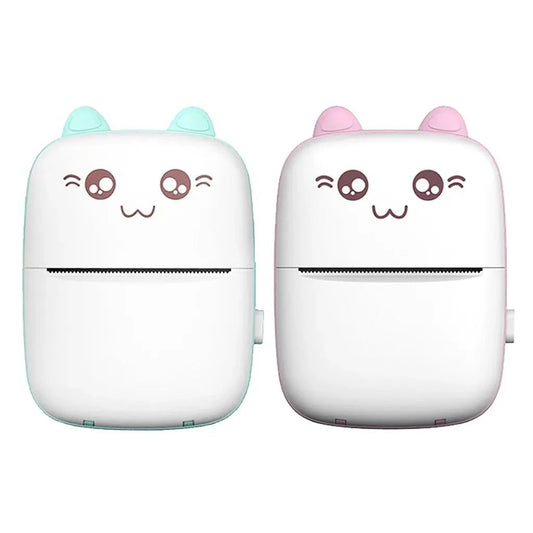 Portable mini Bluetooth WiFi printer for mobile phones, ideal for photos, notes, labels, and quick printing on the go.