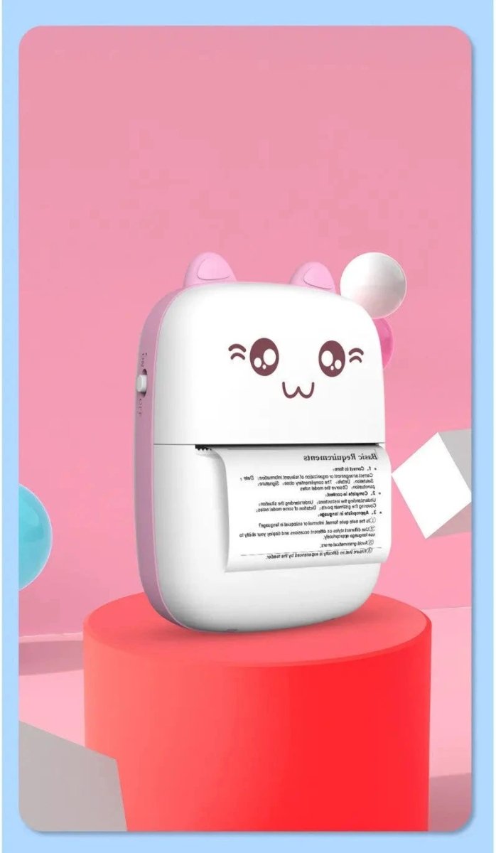 Portable mini Bluetooth WiFi printer for mobile phones, ideal for photos, notes, labels, and quick printing on the go.