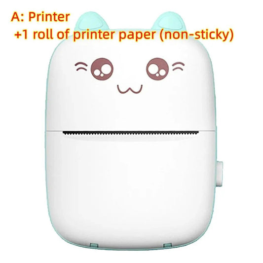 Portable mini Bluetooth WiFi printer for mobile phones, ideal for printing photos, notes, and labels on the go.