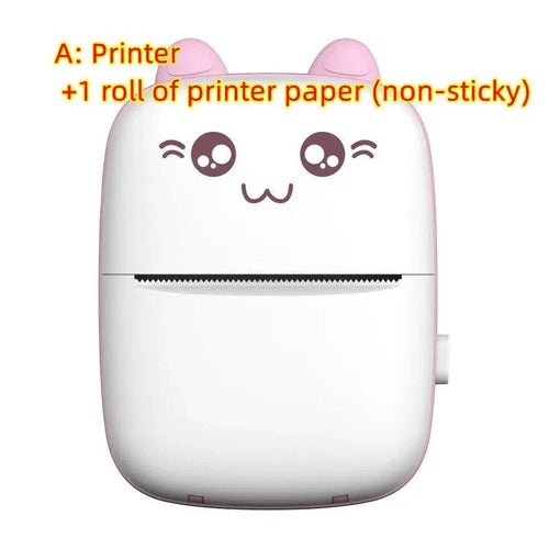 Portable mini Bluetooth WiFi printer for mobile phones, ideal for photos, notes, labels, and quick printing on the go.