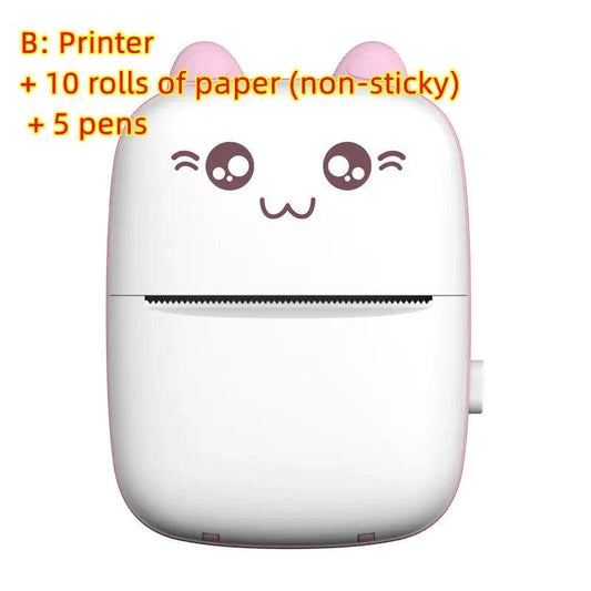 Portable mini Bluetooth WiFi label printer for mobile phones, ideal for photos, notes, and quick printing on the go.