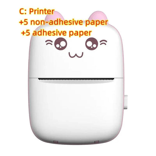 Portable mini Bluetooth WiFi printer for mobile phones, ideal for photo, note, and label printing on the go.