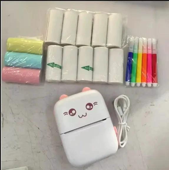 Portable mini Bluetooth WiFi label printer for mobile phones, ideal for printing photos, notes, and error labels on the go.
