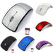 Wireless foldable computer mouse with compact design, black color, and ergonomic features for portable use.