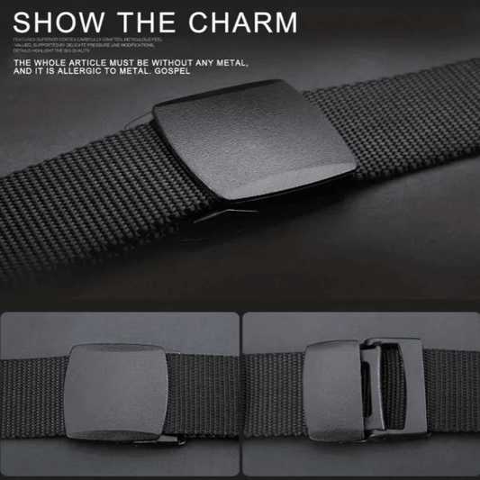 Nylon Military Tactical Men Belt 2 Pack Webbing Canvas Outdoor Web Belt with Plastic Buckle gift for Men - MANDOTOS