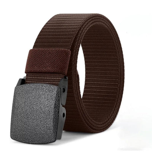 Nylon Military Tactical Men Belt 2 Pack Webbing Canvas Outdoor Web Belt with Plastic Buckle gift for Men - MANDOTOS