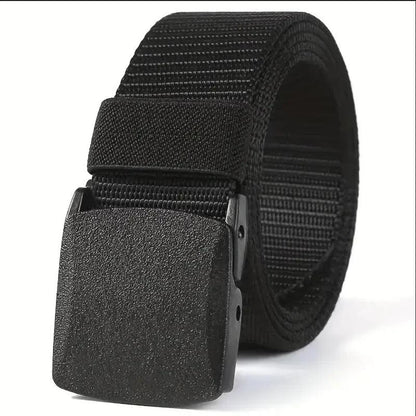 Nylon Military Tactical Men Belt 2 Pack Webbing Canvas Outdoor Web Belt with Plastic Buckle gift for Men - MANDOTOS