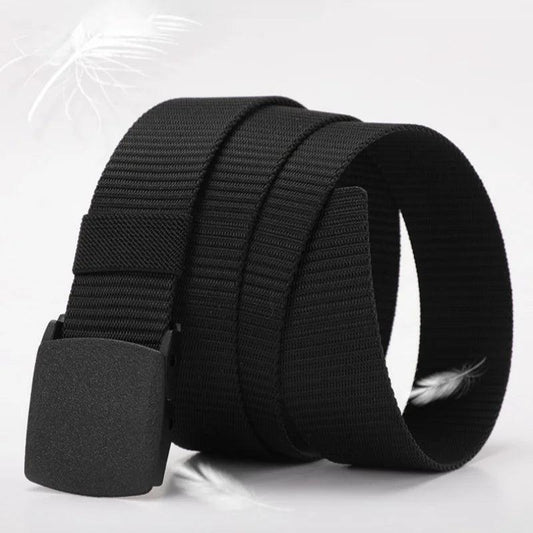 Nylon Military Tactical Men Belt 2 Pack Webbing Canvas Outdoor Web Belt with Plastic Buckle gift for Men - MANDOTOS