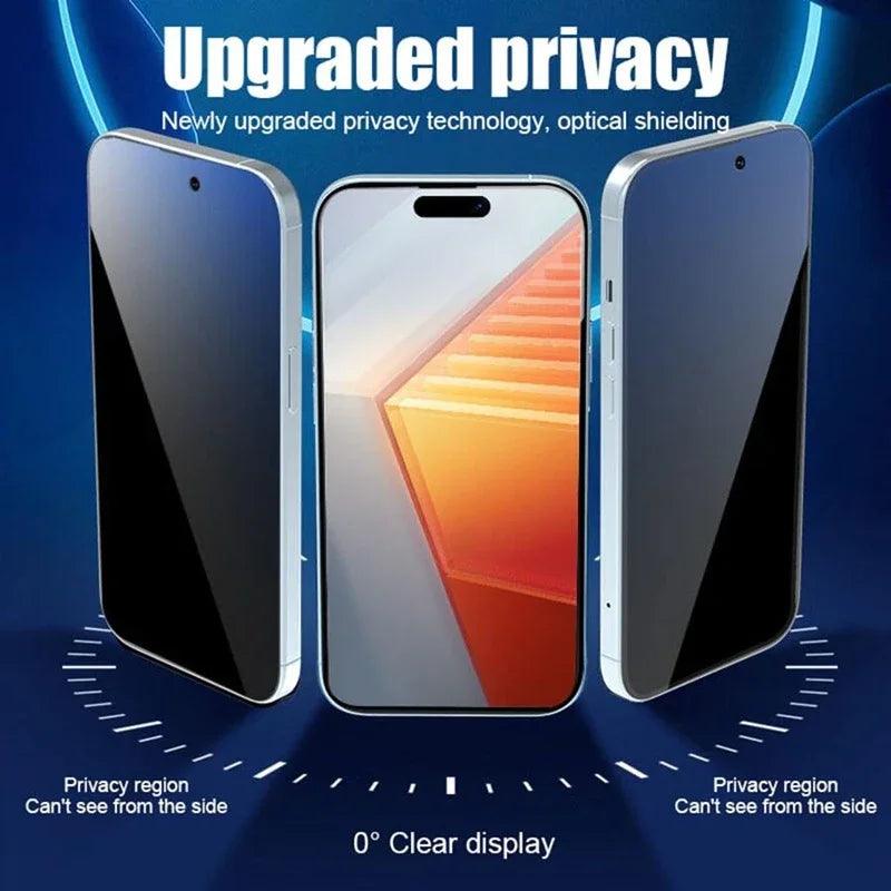 Oleophobic Coating Dust Free Installation Privacy Screen Protector For iPhone 13 11 12 14 15 16 Pro Max XS X XR 14 15 Plus Glass - MANDOTOS