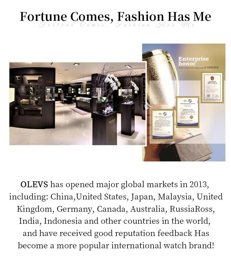 OLEVS Lxuxry Brand Gold Men's Watches Full Skeleton Stainless steel Chronograph Wristwatch Waterproof Luminous Quartz Watch Men - MANDOTOS