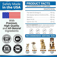 Omega 3 Chewables for Dog Coat & Skin Health - MANDOTOS