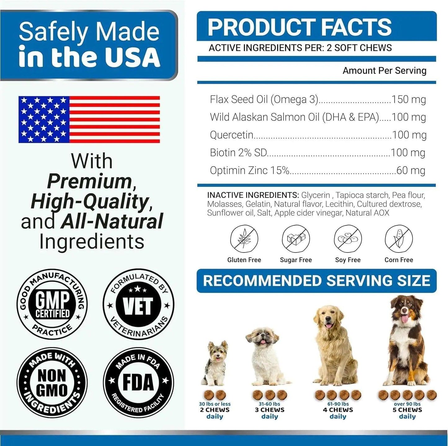 Omega 3 Chewables for Dog Coat & Skin Health - MANDOTOS
