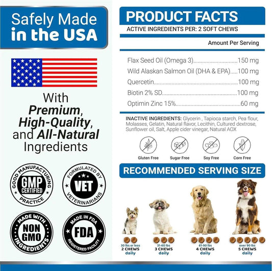 Omega 3 Chewables for Dog Coat & Skin Health - MANDOTOS