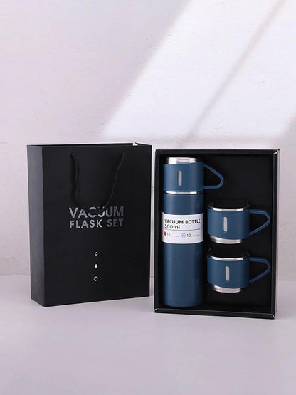 One Cup Three Lid Thermos Cup Set 304 Stainless Steel Handle Lid Gift Cup Men's And Women's Portable Gift Box Set - MANDOTOS