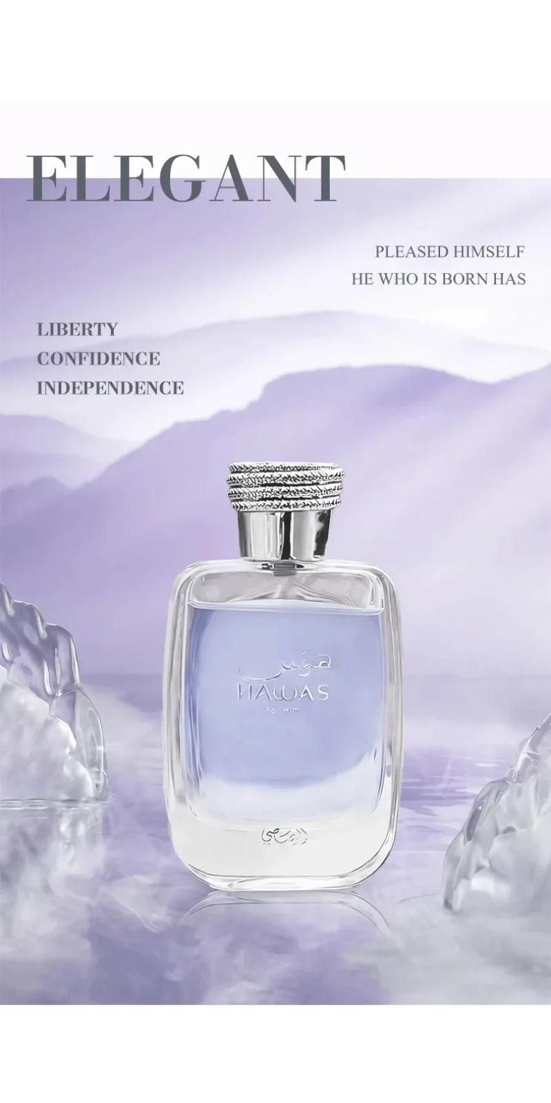 Original Hawas Men EDP Spray 100ml Long Lasting Signature Premium Arabian Daily Elegance Refreshing Luxurious Masculine Parfum - MANDOTOS