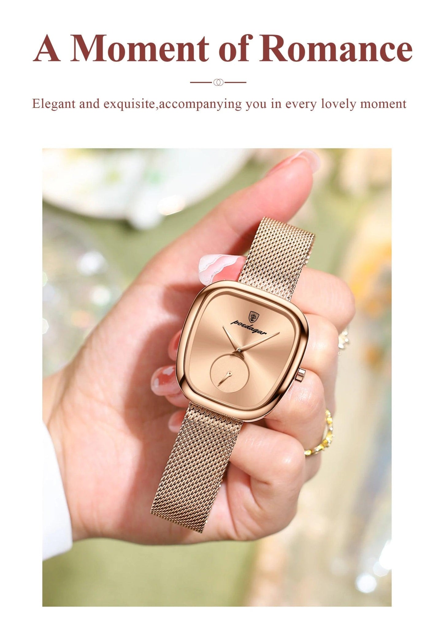 POEDAGAR Luxury Fashion Elegant Ladies Watch Waterproof Watch for Woman Mesh Stainless Steel Quartz Women's Watches Female Reloj - MANDOTOS