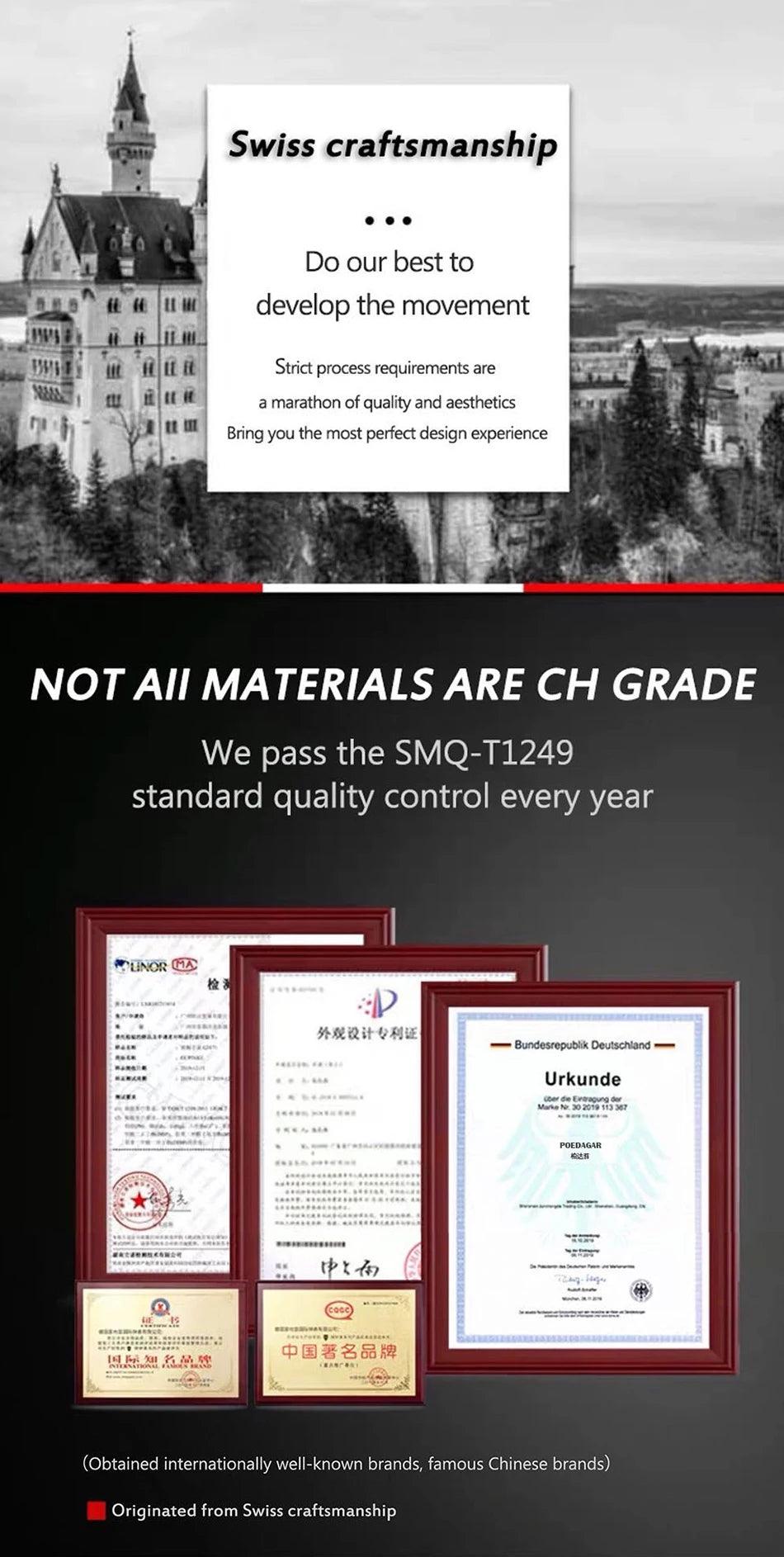 POEDAGAR Luxury Man Watch Quartz Waterproof Luminous Date Chronograph Leather Men Wristwatch Military Sports Men's Watches Reloj - MANDOTOS