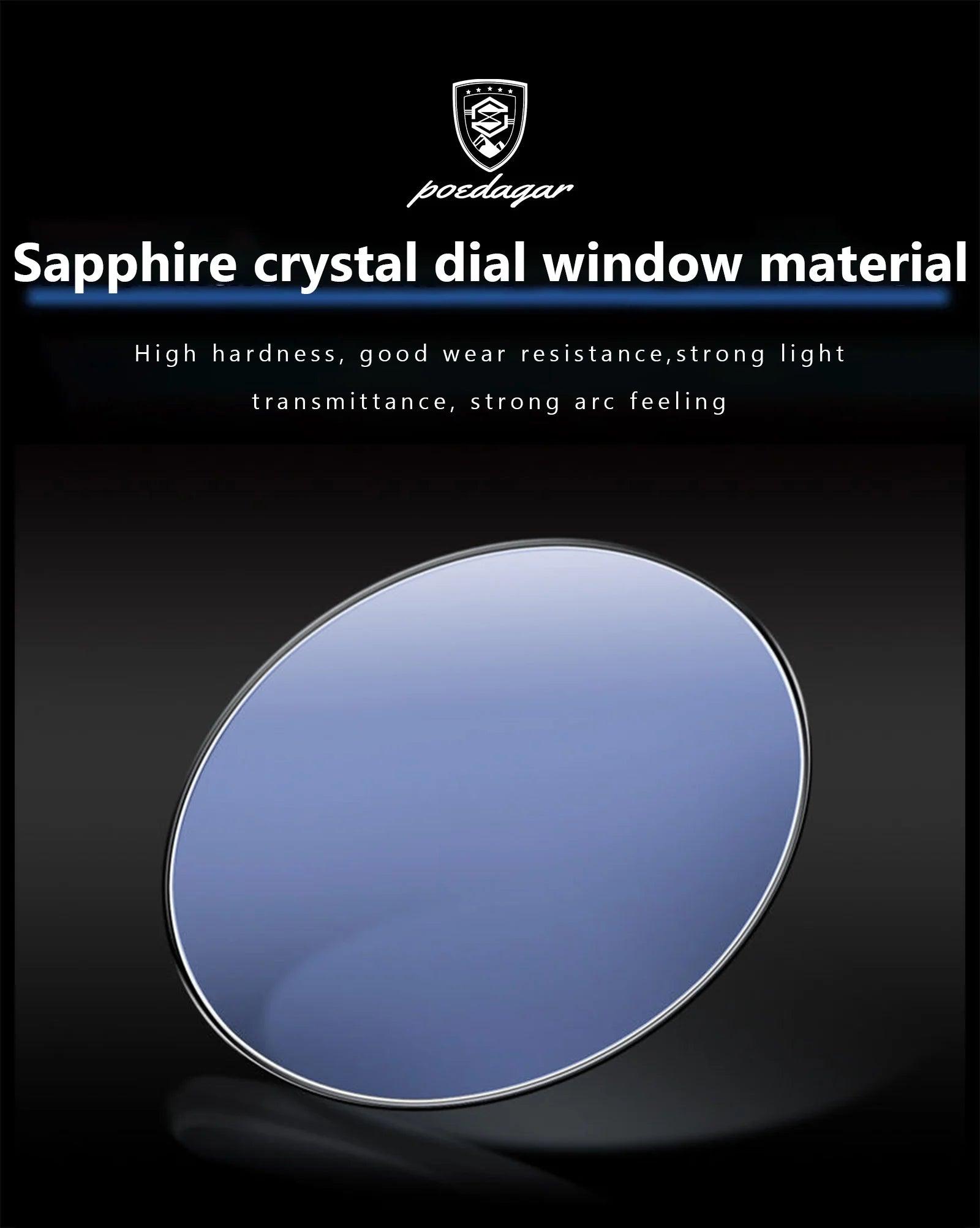 POEDAGAR Men Quartz Watch Luxury Sports Waterproof Chronograph Luminous Date Man Wristwatch Business Leather Men's Watches Clock - MANDOTOS