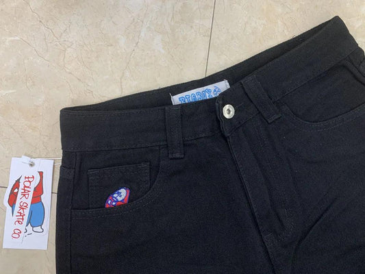 Polar Big Boy Embroidery Jeans Y2K Pants Streetwear Gothic Cartoon Blue Baggy Jeans Retro Punk Rock High Waist Denim Trousers - MANDOTOS