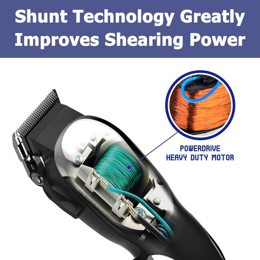 Professional Hair Clippers, Corded Hair Clippers for Men Kids, Strong Motor baber Salon Complete Hair and Beard, Clipping and Trimming Kit,Amazon Platform Banned - MANDOTOS