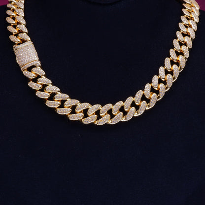 Gold Shine Iced Cuban Chain - MANDOTOS