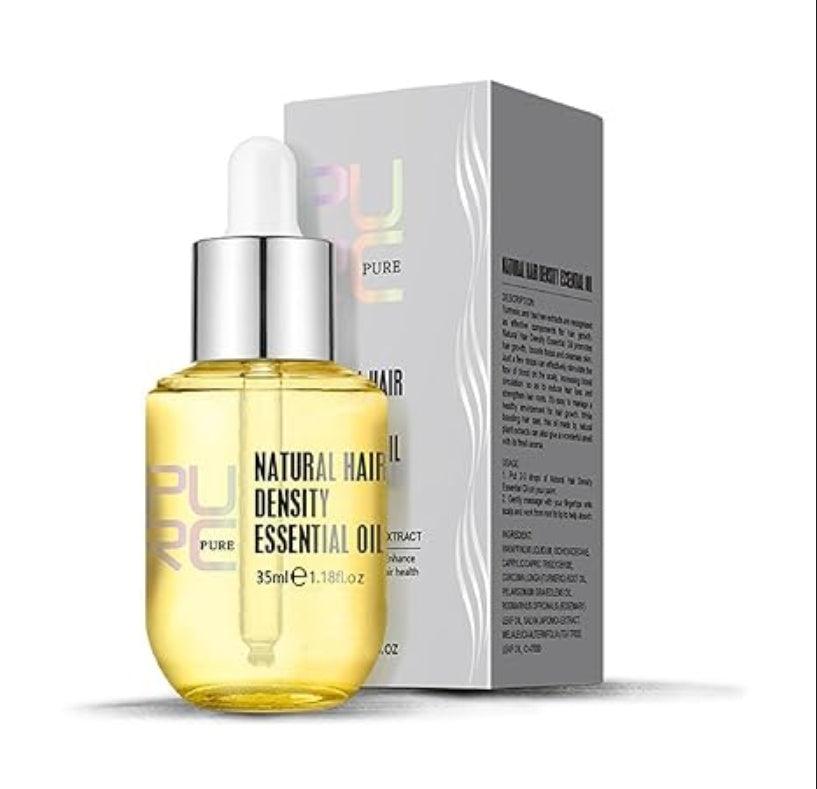 PURC Natural Hair Density Essential Oil,PURC Oil For Hair Growth,Hair Regrowth Essential Oil,Natural Hair Regrowth Serum For Women & Men-35 ML - MANDOTOS