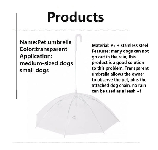 Rainwalk Pet Umbrella Leash - MANDOTOS