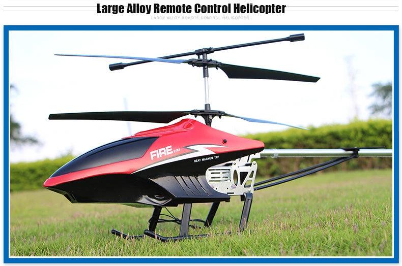 Rc Helicopter With Remote Control Extra Durable Big Plane Toy For Kids Drone Model Outdoor 3.5CH 80cm Aircraft Large Helicoptero - MANDOTOS