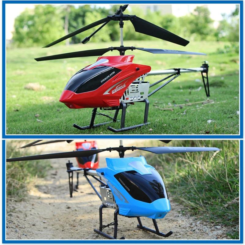 Rc Helicopter With Remote Control Extra Durable Big Plane Toy For Kids Drone Model Outdoor 3.5CH 80cm Aircraft Large Helicoptero - MANDOTOS