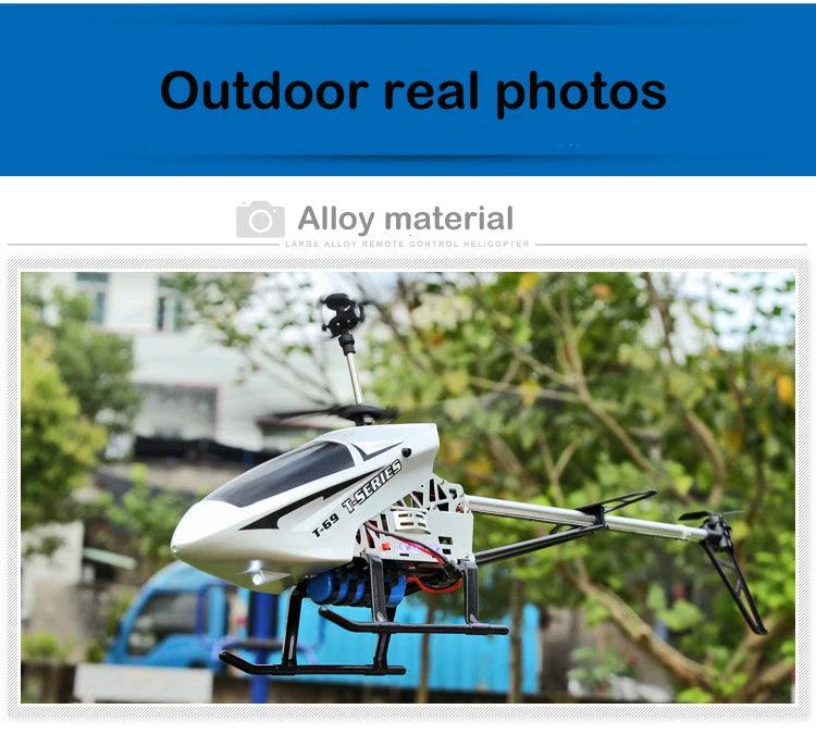 Rc Helicopter With Remote Control Extra Durable Big Plane Toy For Kids Drone Model Outdoor 3.5CH 80cm Aircraft Large Helicoptero - MANDOTOS