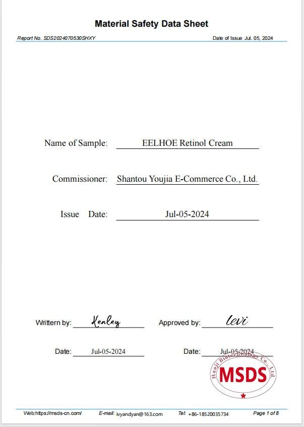 Retinol Anti Aging Wrinkle Removal Skin Firming Cream, EELHOE Retinol Cream Anti-Aging With Hyaluronic Acid And Vitamin - MANDOTOS