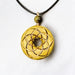 Torus Pendant- Brass and Libyan Desert Glass Orgonite Necklace Rodin Coil -