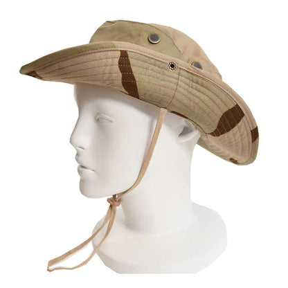 Safari Camo Sun Hat: Mesh Boonie for Outdoors - MANDOTOS