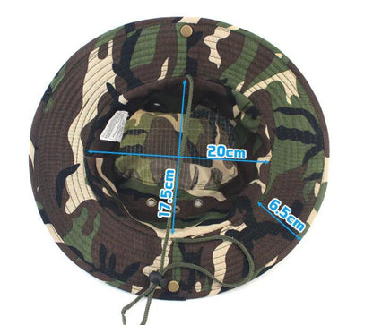 Safari Camo Sun Hat: Mesh Boonie for Outdoors - MANDOTOS