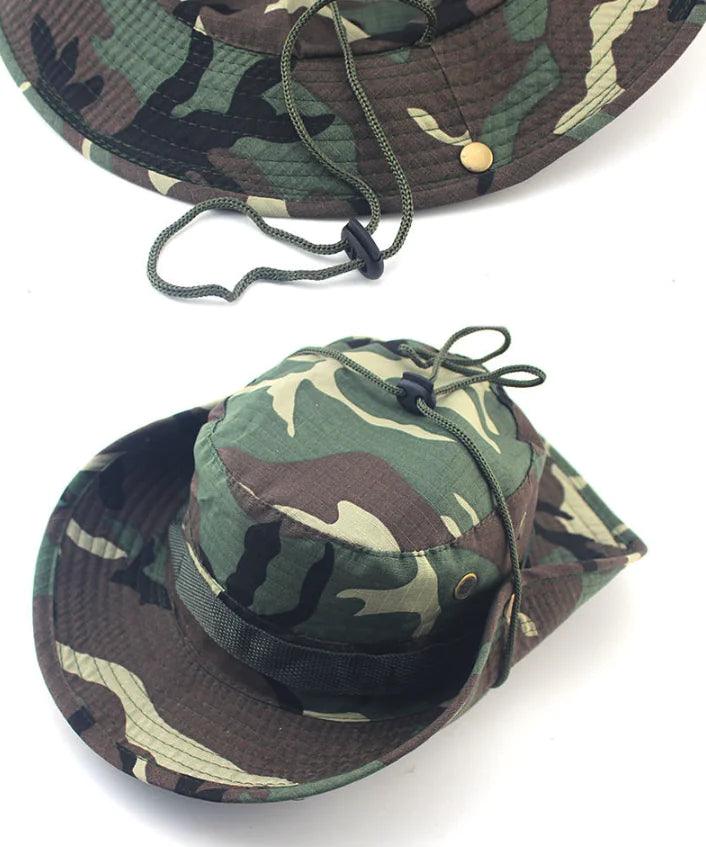 Safari Camo Sun Hat: Mesh Boonie for Outdoors - MANDOTOS
