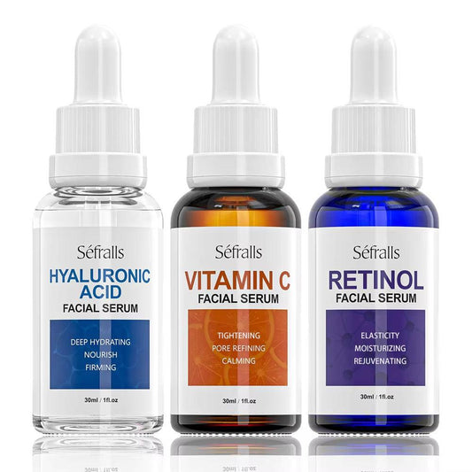 Sefralls Facial Serum Set Wholesale Hyaluronic Acid Retinol Vitamin C Moisturizing Nourishing Skin Care Face Serums - MANDOTOS