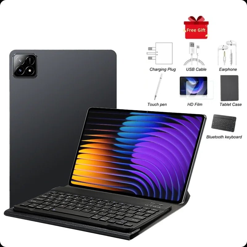 Xiaomi Pad 7 Pro tablet with 11-inch 4K HD display, 5G Wi-Fi, Android OS, and Google Play, in black color.