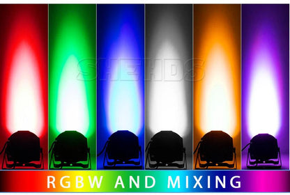 SHEHDS HOT LED Flat Par 7X18W/7X12W RGBWA+UV/RGBW Light Family Birthday Party Theater Wedding Christmas Lights - MANDOTOS