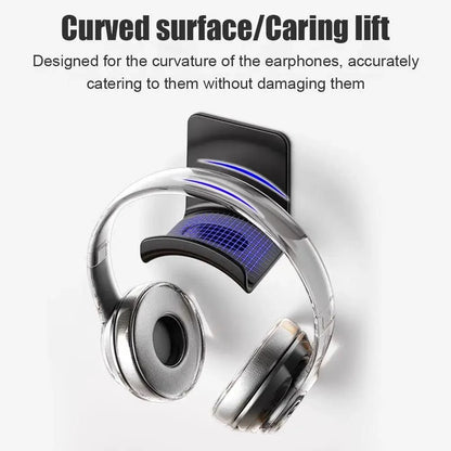 Plastic wall-mounted headphone stand from Shop1102928923, ideal for gaming earphones and headset organization under desks.