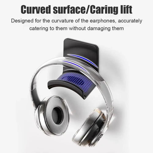 Plastic wall-mounted headphone stand from Shop1102928923, ideal for gaming earphones and headset organization under desks.
