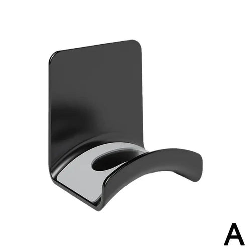 Universal headphone stand wall mount holder for gaming earphones, made of plastic with adhesive backing, supports under-desk headset storage.