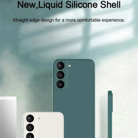 Luxury silicone case for Samsung Galaxy S24/S20/S21/S22/S23 and Note 10/20, featuring sleek design and premium liquid protection.
