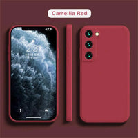 Luxury silicone case for Samsung Galaxy S24, S20, S21, S22, S23, Note 10, 20 with sleek design and premium liquid protection.