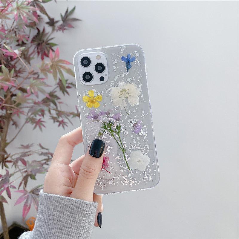 Silver Foil Dried Flowers For Mobile Phone Cases Epoxy Transparent - MANDOTOS