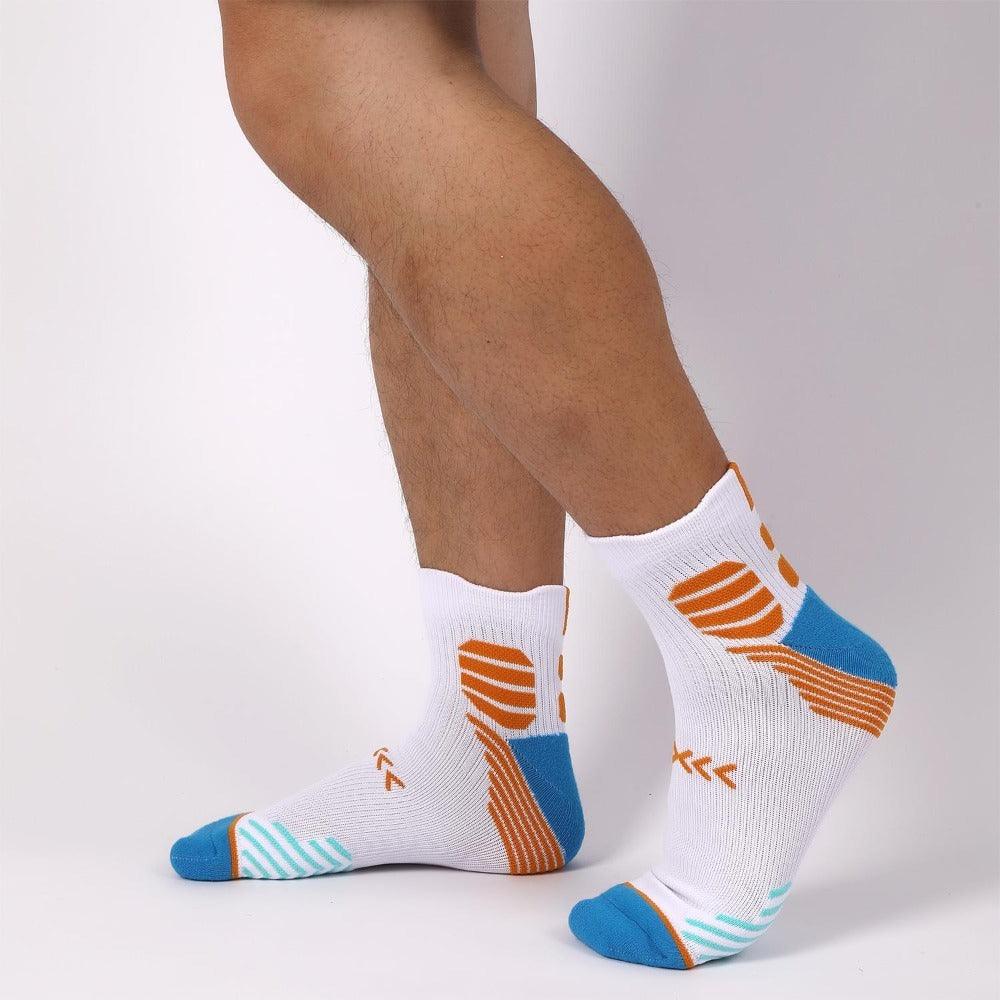 Six Pairs Of Trendy Mixed Sports Socks, Sports Ankle Socks, Running Socks, Hiking Socks, Moisture-wicking Cotton Socks And Ankle Socks - MANDOTOS