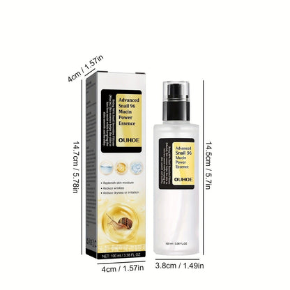 Snail Mucin Power Essence Moisturiser, 100ml Snail Mucin Essence Repairing Hyaluronic Acid Essence, Hydrating Serum For Face With Snail Secretion Filtrate For Dark Spots And Fine Lines - MANDOTOS